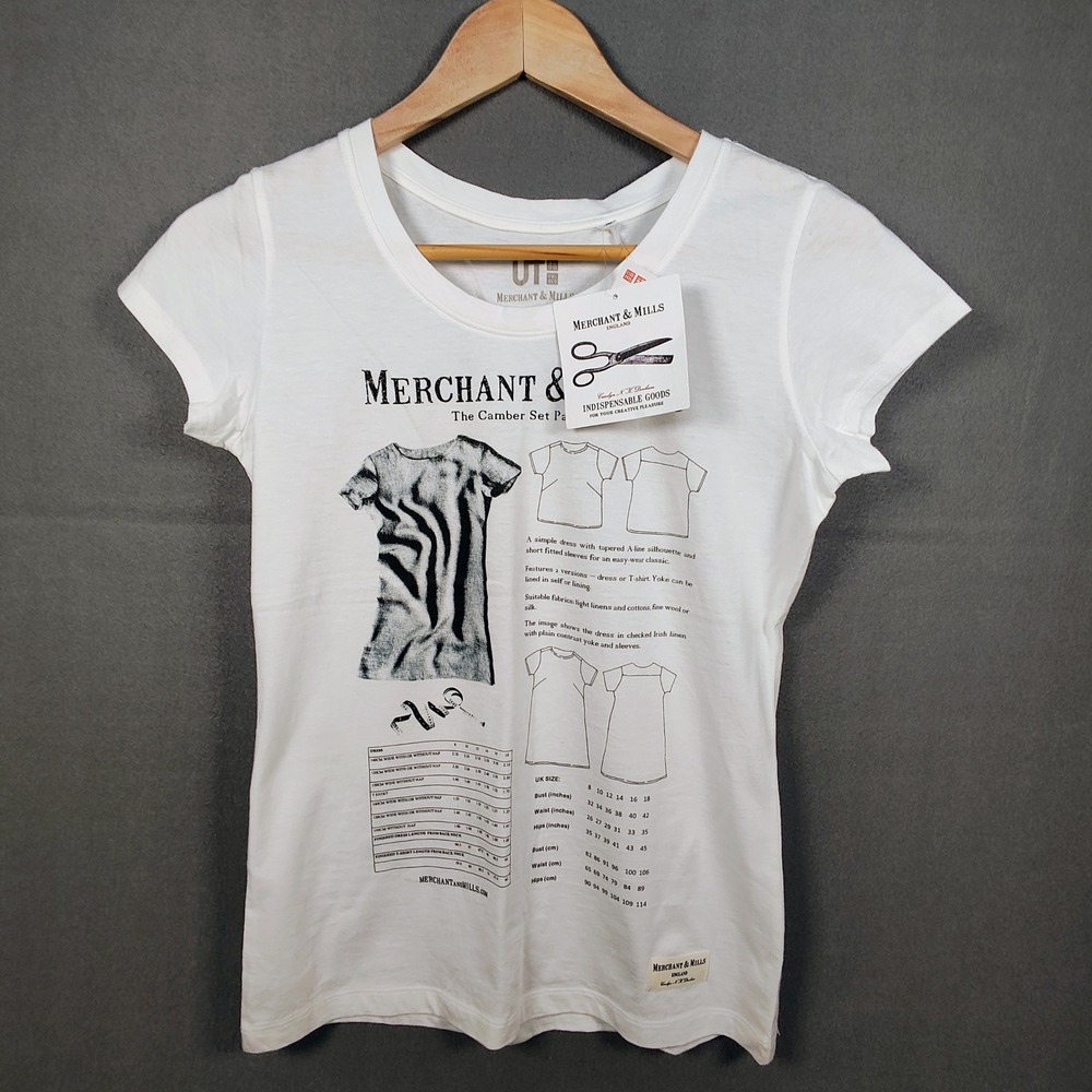 Merchant &‎ Mills England The Camber Set Pattern Women's Small T-Shirt NWT